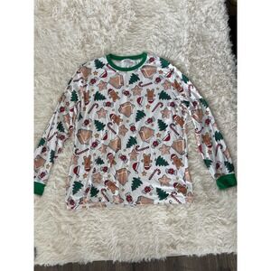 PatPat Mens XL Christmas Gingerbread House Tree Long Sleeve‎ T-Shirt